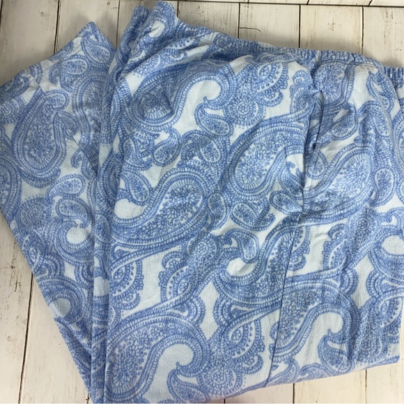 Adonna Womens 2 Piece Fleece Pajama Set Size 1X Blue Paisley Sleep Lounge Soft - Picture 3 of 3